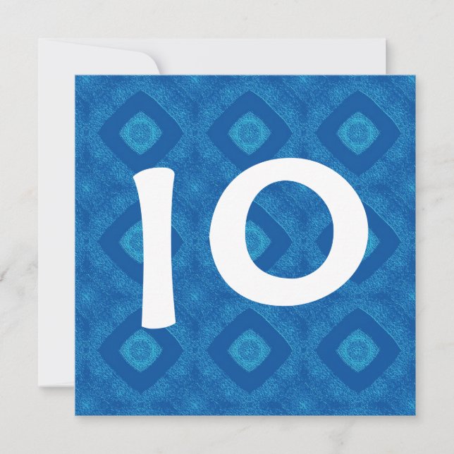 Convite Crianças 10º Aniversário Grande Design (Frente)