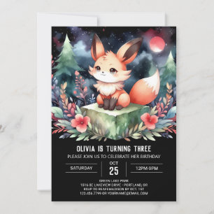 Convite Crianças Adoráveis Fox Birday