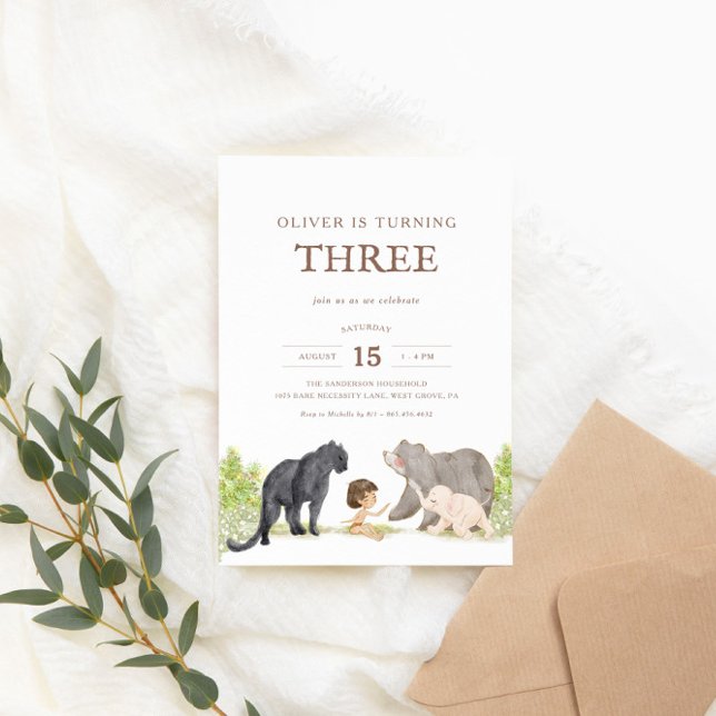 Convite Crianças Aniversário Selvagem - Aniversário dos Am (Criador carregado)