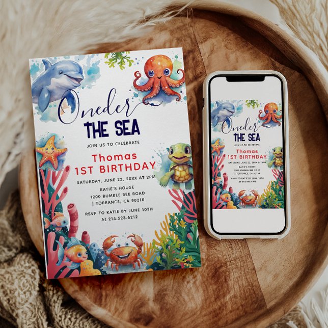 Convite Crianças Cachorros Aquarela Debaixo do primeiro an (Criador carregado)