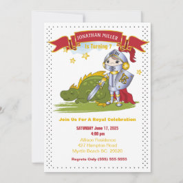 Convite Crianças Cavaleiros Na Festa de aniversário Do Dra