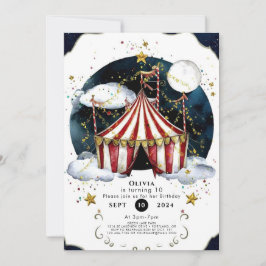 Convite Crianças Circo Celestial Aniversário