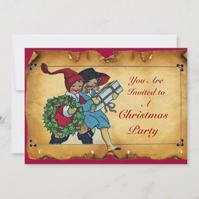 CONVITE CRIANÇAS COM PRESENTES DE NATAL - (Frente)