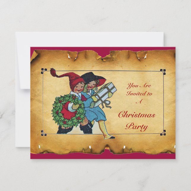 CONVITE CRIANÇAS COM PRESENTES DE NATAL - (Frente)