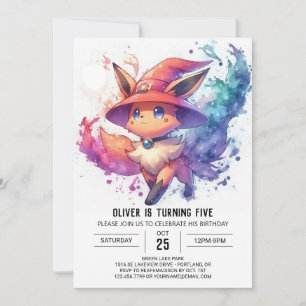 Convite Crianças com Raposa Quente Aniversário