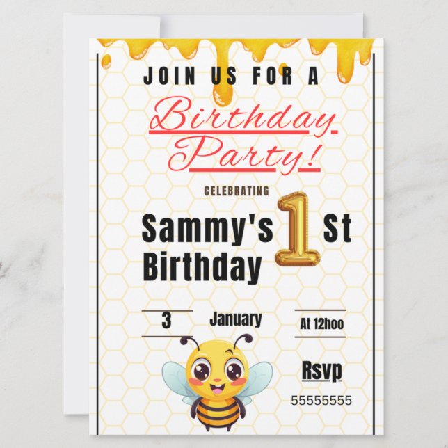 Convite Crianças de aniversário (Frente)