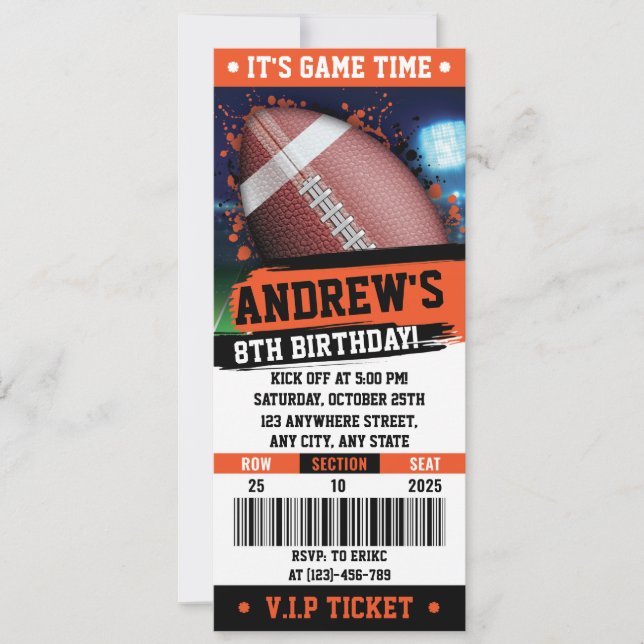 Convite Crianças de festa de aniversário de Bilhetes de Ru (Frente)