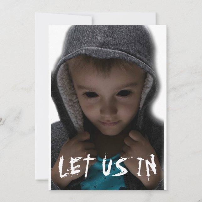 Convite Crianças de Olhos Pretos BEK Deixe-nos Entrar Sini (Frente)