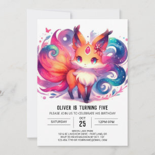 Convite Crianças Diversão Fox Birthday