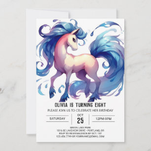 Convite Crianças divertidas Aniversário de Cavalo