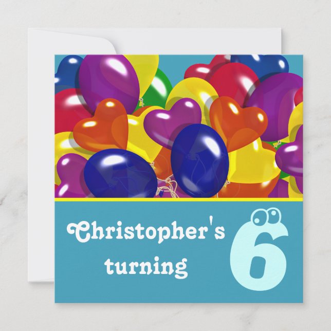 Convite Crianças fazem balões em qualquer idade (Frente)