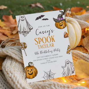 Convite Crianças Festa de aniversário de Dia das Bruxas Sp