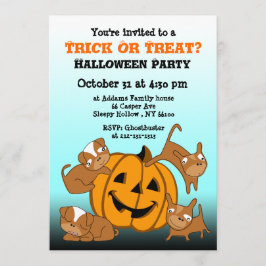 Convite Crianças Festa do Dia das Bruxas Chamando o Cuppy