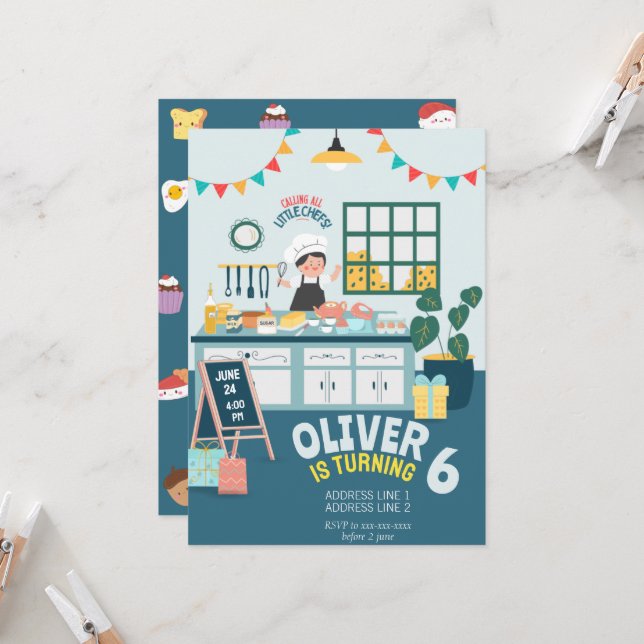 Convite Crianças festejando aniversário (Frente/Verso In Situ)