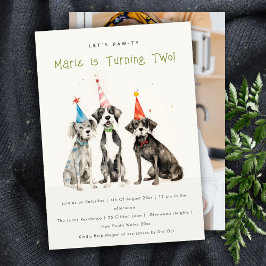 Convite Crianças Gatas Foto de Festa de aniversário de Cac