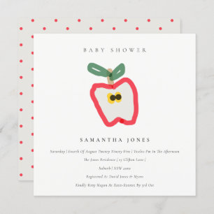 Convite Crianças Modernas Desenharam Chá de fraldas de Fru