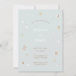 Convite Crianças Neutras - Tema do Partido da Piscina de P