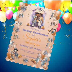 Convite Crianças no Tema das Bruxas Convidam para Crianças