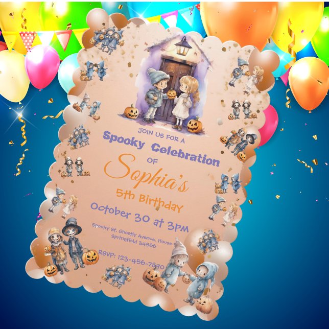 Convite Crianças no Tema das Bruxas Convidam para Crianças (Criador carregado)