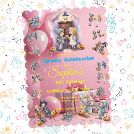 Convite Crianças no Tema das Bruxas Convidam para Crianças