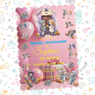 Convite Crianças no Tema das Bruxas Convidam para Crianças