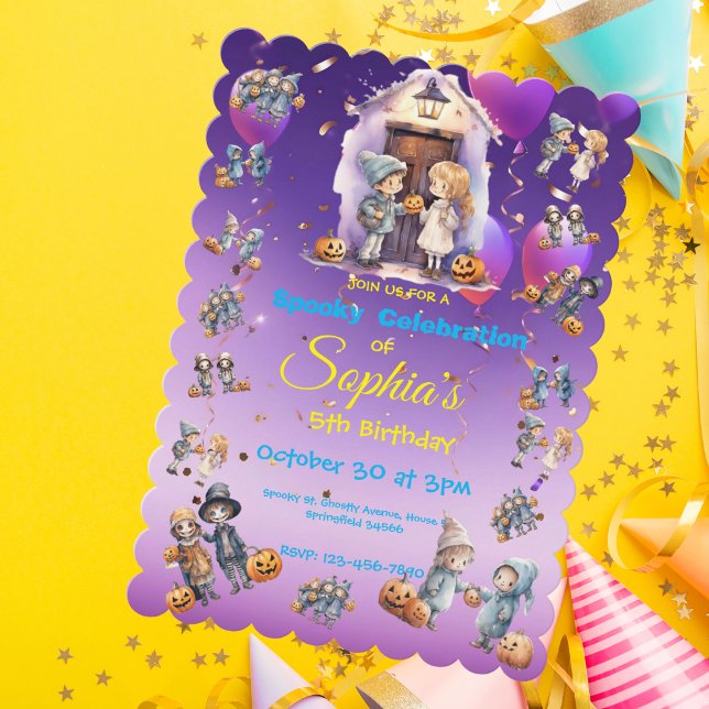 Convite Crianças no Tema das Bruxas Convidam para Crianças (Criador carregado)