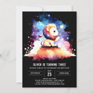 Convite Crianças Pastel Aniversário do Leão