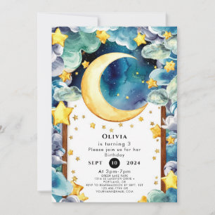 Convite Crianças Personalizadas Aniversário da Lua
