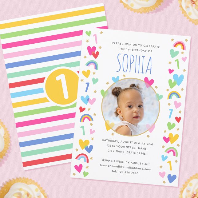 Convite Crianças primeiro aniversario Cotovelo Cotovelo Fo (Criador carregado)