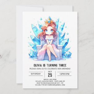 Convite Crianças Simples Princesa Aniversário