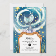 Crianças sob o mar Sereia Aniversário