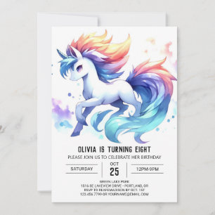 Convite Crianças Whimsic Aniversário de Cavalo