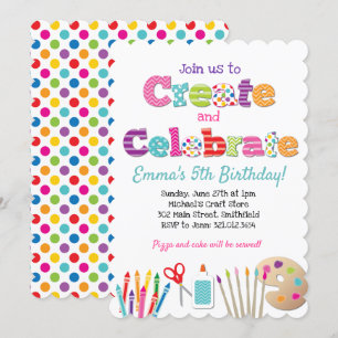 Convite Criar e celebrar Artesanatos de Artes