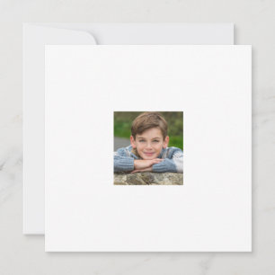 Convite Crie a Foto do Seu Filho Personalizada em Duas Fac