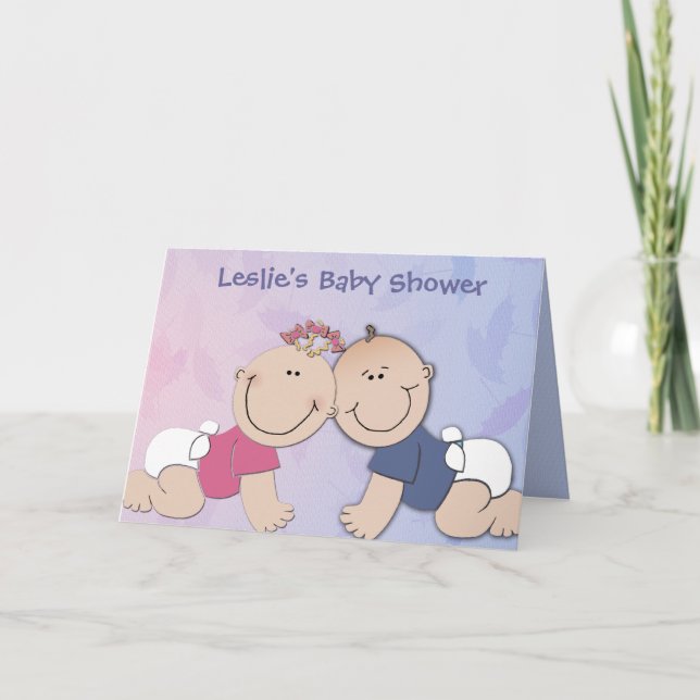 Convite Crie o seu design chá de fraldas (Frente)