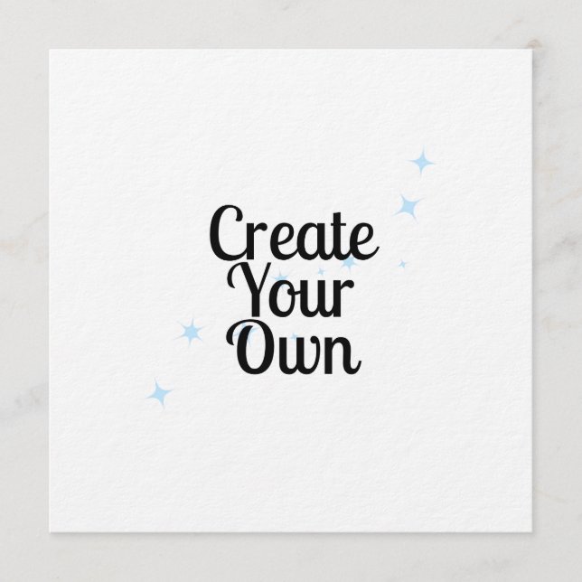 Convite Crie o Seu Próprio (Frente)