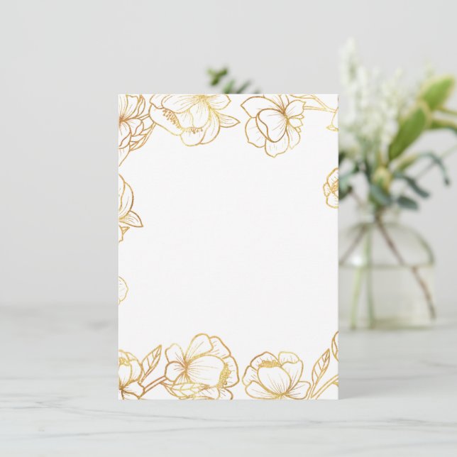 Convite Crie o seu próprio branco elegante (Em pé/Frente)