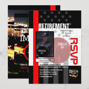 Convite Crie o seu próprio com 4 imagens e 12 linhas de t