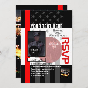 Convite Crie o seu próprio com 4 imagens e 12 linhas de te