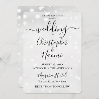 Convite Crie seu casamento com Speck brancos