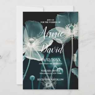 Convite Crie Seu Casamento De Flores Azuis Icy