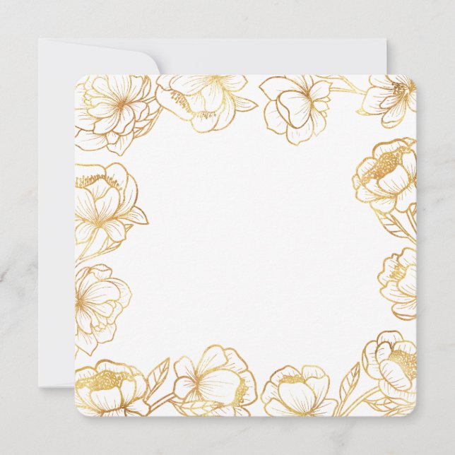 Convite Crie seu próprio branco elegante (Frente)