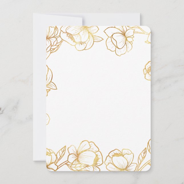 Convite Crie seu próprio branco elegante (Verso)