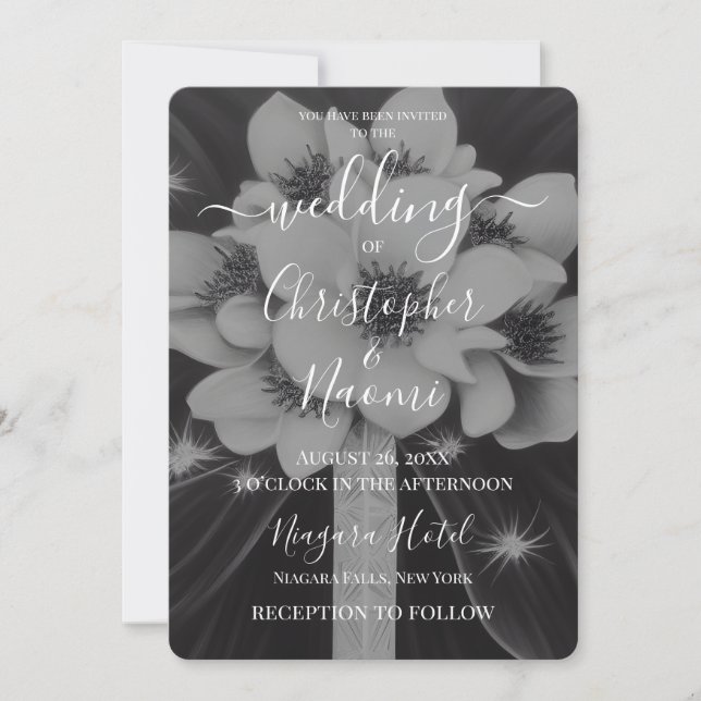 Convite Crie seu próprio Buquê de marca da ventoinha retro (Frente)