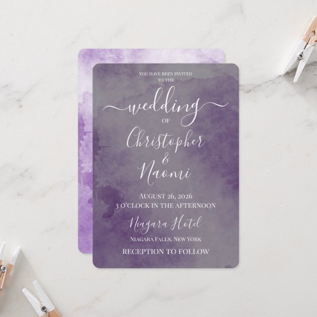 Convite Crie Seu Próprio Casamento com Textura Vintage (Frente/Verso In Situ)