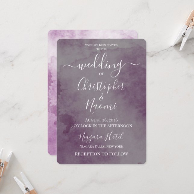 Convite Crie Seu Próprio Casamento com Textura Vintage (Frente/Verso In Situ)