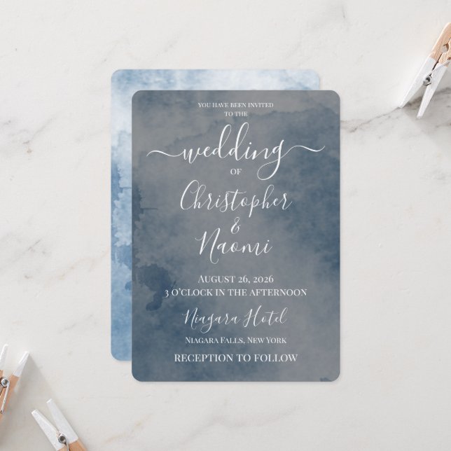 Convite Crie Seu Próprio Casamento com Textura Vintage (Frente/Verso In Situ)
