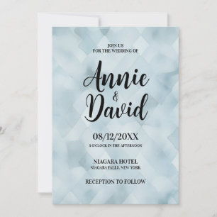 Convite Crie Seu Próprio Casamento De Textura Azul