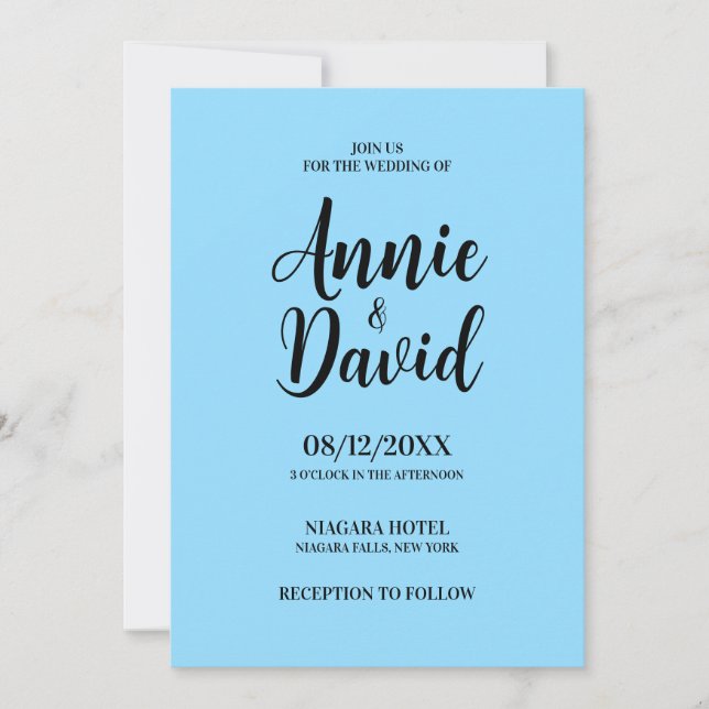 Convite Crie seu próprio casamento personalizado (Frente)
