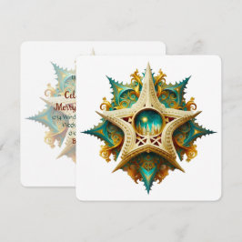 Convite Crie Seu Próprio Castelo Steampunk Snowflake Yule